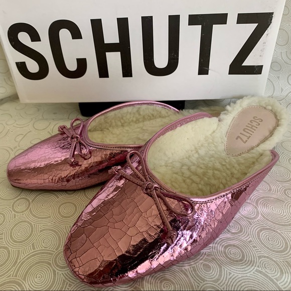 SCHUTZ Shoes - NIB Schutz ‘Evelin’ Metallic Pink Mule 8.5